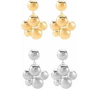 TYIM7 2 Pair of Grape Earrings Statement for women Gold Jewelry for Chunky Fashion Gifts .at7