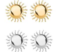 TYIM7 2 Pair of Sun Earrings Statement for women Gold Jewelry for Chunky Fashion Gifts .at7