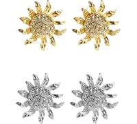 TYIM7 2 Pair of Sunflower Earrings Statement for women Gold Jewelry for Chunky Fashion Gifts .at7