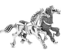 TYIM7 3. * 5.2cm Vintage Horses Brooches For Women Men Animal Party Casual Brooch Pins .AT7