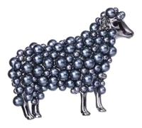 TYIM7 3.9 * 4.6cm Pearl Sheep Brooches For Women Unisex Animal Party Casual Brooch Pins .AT7