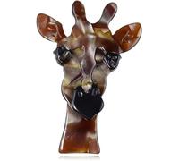 TYIM7 45 * 65mm Big Giraffe Brooches Women Unisex Handmade Arcylic Animal Party Casual Brooch Pins .AT7