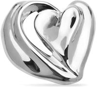TYIM7 5. * .3cm Stainless Steel Double Heart Brooches For Women Unisex Party Office Brooch Pins .AT7
