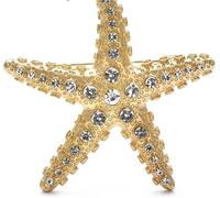 TYIM7 5.7 * .8cm Enamel Starfish Brooch Pin Sea Animal Metal Accessory .AT7