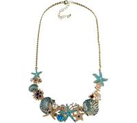 TYIM7 55+8cm Women Necklace Ocean Starfish Coral Shell Faux Pearl Decor Lady Vacation Beach Neck .AT7