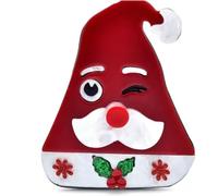TYIM7 6.5 * .3cm Acrylic Christmas Hat Brooches For Women Unisex Santa Claus Party Brooch Pins .AT7