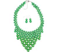 TYIM7 Bohemian Imitation Pearl Multi Layered Woven Necklace .AT7