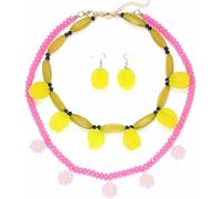 TYIM7 Bohemian Multi Layered Fruit And Flower Necklace .AT7