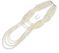 TYIM7 Bohemian Multi Layered Pearl Necklace Set .AT7