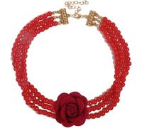 TYIM7 Bohemian Multi Layered Pearl Necklace With Floral Collarbone Chain For Women .AT7