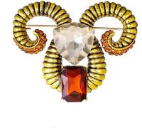 TYIM7 Goat Head Brooch Brooches and Pins for Men for women Lapel Pin Ladies Jewelry Charms .AT7