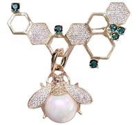 TYIM7 Gold Bee Brooch Brooches and Pins for Women for women Lapel Pin Ladies Jewelry and Beehive Charms Small Gifts .AT7