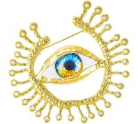 TYIM7 Gold Devil's Eye Brooch Brooches and Pins for women for Lapel Pin Ladies Jewelry Charms .AT7