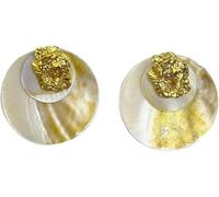 TYIM7 Gold Earrings Shell Statement for women Jewelry Chunky Vintage for .at7