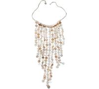 TYIM7 Handmade Beaded Shell Necklace With Multiple Layers Of Collarbone Chains For Women .AT7