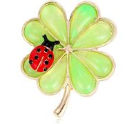 TYIM7 Ladybug Brooch Brooches and Pins for Women for women Lapel Pin Ladies Jewelry and Clover Charms .AT7