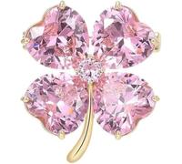 TYIM7 Pink Four-leaf Clover Brooch Brooches and Pins for women for Lapel Pin Ladies Jewelry Charms .AT7