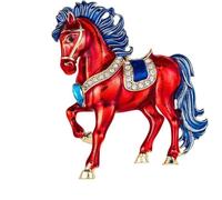 TYIM7 Red Horse Brooch Brooches and Pins for Women for women Lapel Pin Ladies Jewelry Charms Small Gifts .AT7