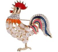 TYIM7 Rooster Brooch Men Women Party Clothes Accessories Animal Brooches .AT7