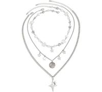 TYIM7 Star Necklace for women Silver Fashion Accessories Jewelry Layered Unique Gifts for .AT7