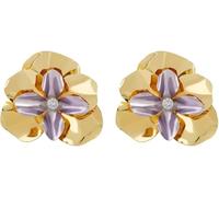 TYIM7 Vintage Freesia Earrings Gold for women Jewelry for Chunky Fashion Floral Gifts .at7