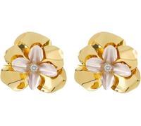 TYIM7 Vintage Freesia Earrings Gold for women Jewelry for Chunky Fashion Floral Gifts .at7