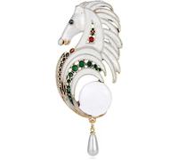 TYIM7 White Horse Brooch Brooches and Pins for Women for women Lapel Pin Ladies Jewelry Vintage Charms .AT7