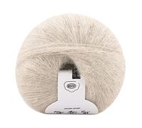 Tyine à tricot mohair Soft Tricote en laine Tristage Texture légère chaude Fiche de crochet diy pour châle Pull fabriquant un beige rose jaune gris violet en option 13,5 cm 28g (17 beige)