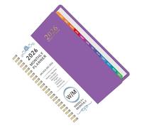 Tyinerc Agenda journalier 2026, 12 mois, à, avec agenda, calendrier et bloc-notes, semainier 2026, organisation de tâches, objectifs, rendez-vous pour la maison, l'école, le bureau