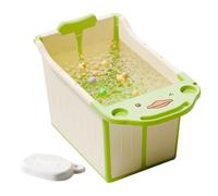 Tyinerc Baignoire Bébé Pliable | Piscine Bébé Position Assise Portable Pliable - Bain Sûr Épais pour Voyage Maison Vacances