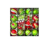 Tyinerc Boules de Noël - Décoration de sapin de Noël - Ensemble de pendentifs décoratifs - Boules de Noël incassables - Pour mariage et vacances - Pour intérieur et extérieur - Cheminée - Table
