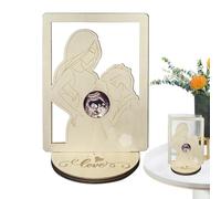 Tyinerc Cadre photo pour bébé - Cadre photo pour échographie - Cadre photo à ultrasons - Cadre photo en bois - Cadre photo souvenir à ultrasons pour fête prénatale