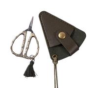 Tyinerc Ciseaux de - 6,1 cm Cisailles à broder robustes avec housse en cuir PU - Ciseaux pour coupe de tissu - Pour travaux d'aiguille, artisanat, loisirs créatifs, de fils, tricot, crochet