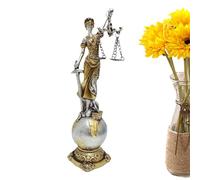 Tyinerc Décoration de déesse de la Justice, Sculpture de déesse Aveugle de la Justice - Sculpture Romaine de déesse de la Loi Aveugle,Décoration de Bureau déesse de la Justice et de l'équité pour