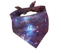 Tyinerc Écharpe Triangulaire pour Animaux de Compagnie, Bandanas pour Chiens, Foulard Bandana pour Chien Violet Bleu Espace, Soft Space Dog Bandana, Dog Triangle Starry Foulard pour Animal de