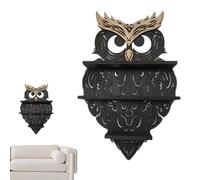 Tyinerc Étagère murale en cristal - En forme de hibou - Rangement mural en cristal - Pour appartement, collectionneur, chambre à coucher, studio, propriétaire, locataire, magasin, hôtel, magasin