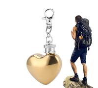 Tyinerc Flasque pour sac à main, bouteille de vin en forme de cœur de 30 ml avec porte-clés | Petite bouteille pour le sac | Pour l'extérieur, pique-nique, randonnée, voyage, camping, hommes, fête