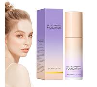 Tyinerc Fond de teint avec changement de couleur, crème correctrice, 30 ml, fond de teint assorti, pour voyage, rendez-vous, déplacement, réunion, réunion et soirée