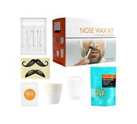 Tyinerc Kit de cire nasale pour homme, applicateurs, avec épilation rapide et facile, épilateur pour le nez et avec perles de cire, pour sourcils, barbe, lèvres, duvets, nez et moustache