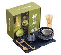 Tyinerc Kit de Préparation du - Set Bol et Fouet à,Ustensiles Thé Pour Préparation Méditation Amateurs Baristas Maison et