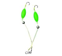 Tyinerc Kit d'hameçons de pêche | Crochet double inverse, montage de base automatique, dynamique en plusieurs tailles, pour eau salée, perche, truite, poisson-chat