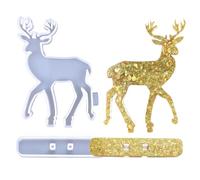 Tyinerc Moules en silicone de Noël pour résine époxy | Moules de Noël pour bonbons | Moules mignons avec base pour savon, pâtisserie, bonbons, artisanat, décoration de vacances, table à la maison