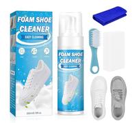 Tyinerc Nettoyant Chaussures de Sport | mousse détachant avec brosse | Chiffon Microfibre Inclus pour Nettoyer les Saletés | Pour cuir caoutchouc toile chaussons tennis randonnée quotidien extérieur