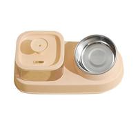 Tyinerc Nourriture pour chien et bol d'eau, distributeur d'eau et de nourriture pour chat - Avec inventaire de fuites - Nourriture pour chat renversée - Alimentation lente pour un usage extérieur