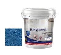 Tyinerc Peinture de sol époxy au sable - Revêtement résistant à l'usure et antidérapant | Peinture époxy auto-nivelante | Pour intérieur et extérieur, salle de bain, maison, appartement