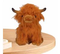 Tyinerc Peluche vache en peluche - Réaliste et douillette - Figurine vache en peluche - Pour les amis des animaux, les filles, les amis, les adolescents, le canapé, le lit, la caravane, la voiture
