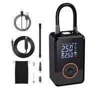 Tyinerc Pompe à air pour pneus de Voiture | Gonfleur de Pneu avec 8,9 et LED | Pompe à air Automobile - pour vélos, Motos, Voitures, camions, Routes, Ballons d'extérieur et Ballons