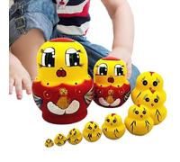 Tyinerc Poupées russes - Sculpture d'animaux en bois - Figurines en bois fabriquées à la main en Russie - Décoration de salon, cheminée, chambre d'enfant, chambre à coucher - Étagère d'entrée