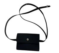 Tyinerc Sac banane, sac à thé de golf | Sac de golf léger en cuir synthétique - Sac banane tendance avec sangle réglable, sac banane portable pour les voyages, la course, la randonnée, Noir , Voir