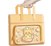 Tyinerc Sac Tote Livre,Pochette de Travail pour Ordinateur Portable Cartoon - Sac Pliable Imperméable Fermeture Éclair pour Livre Document Fournitures Scolaire Voyage Pique-nique Adolescentes